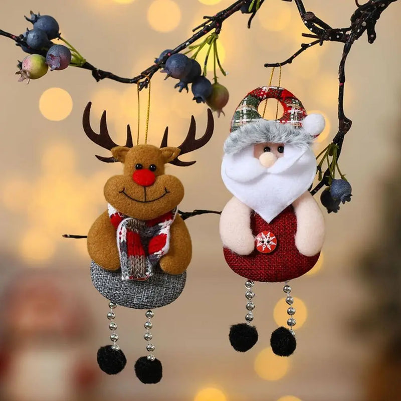 Enfeites com 4 bonecos para decorar sua Árvore de Natal