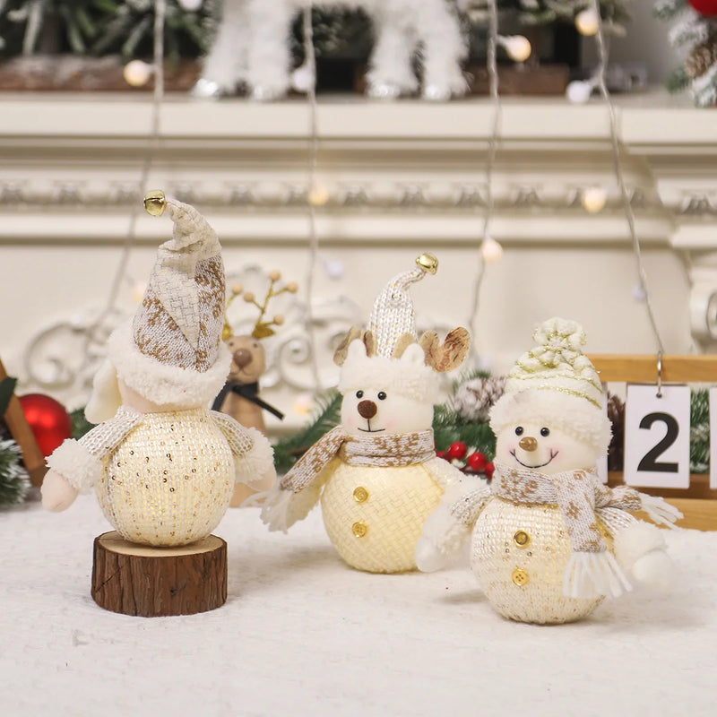 Bonecos iluminados decorativos para o Natal